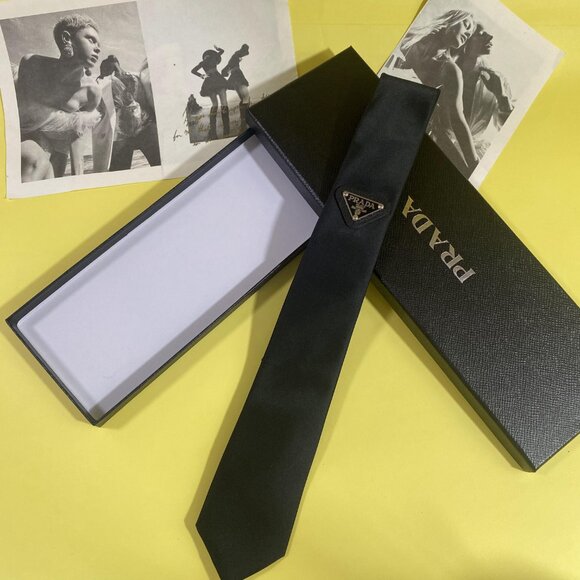 Prada Black Men's Tie - Picture 1 of 5